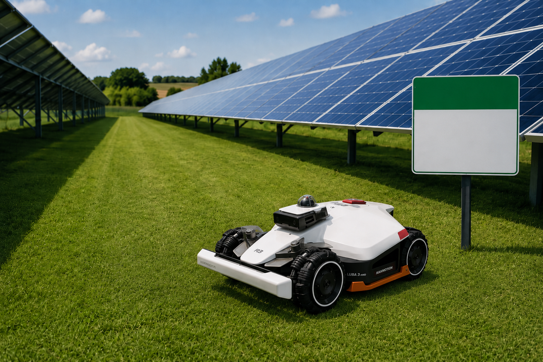 Robot Mammotion  Luba 3 AWD in campo fotovoltaico