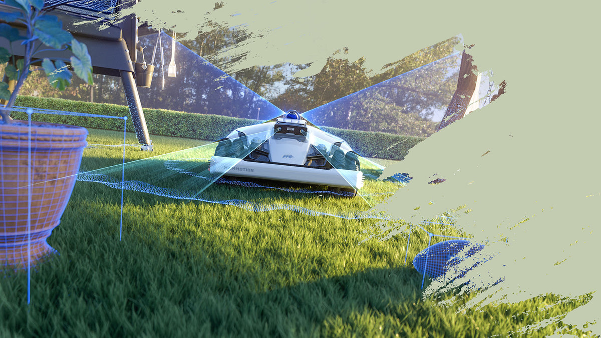 Robot tagliaerba Mammotion in un giardino