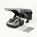 Mammotion YUKA mini 2 800 + Garage Möbius e Lame – Bundle Protezione — componenti del bundle su fondo chiaro